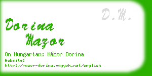 dorina mazor business card