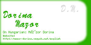 dorina mazor business card